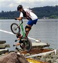3 septembre, trial de Wangen, Loïc prêt à sauter